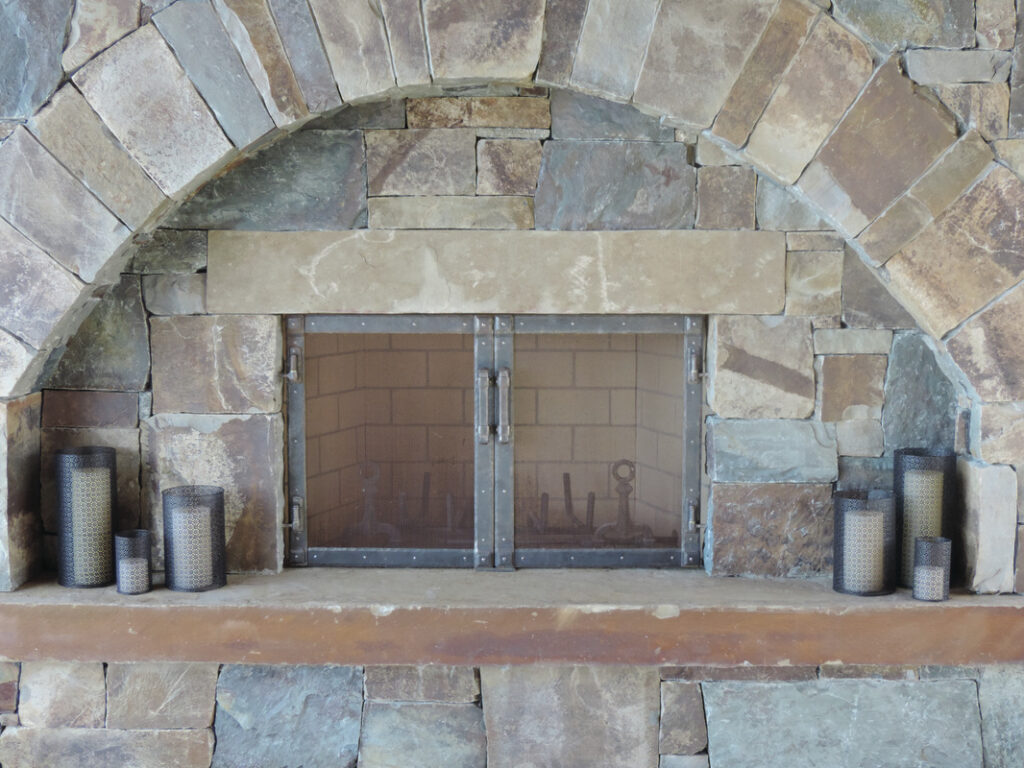 iron fireplace screen