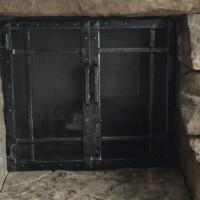 custom iron fireplace screen