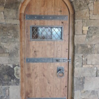 custom iron wine room door