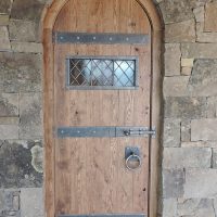 custom iron wine room door