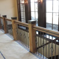 Iron railing and post caps
