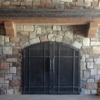 Fireplaces Custom Wrought Iron Fireplace Screens Montana