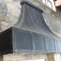custom iron kitchen range hood