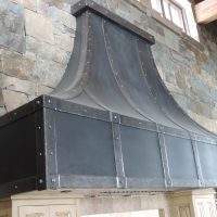 custom iron kitchen range hood