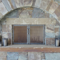 iron fireplace screen