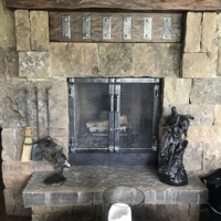 iron fireplace screen